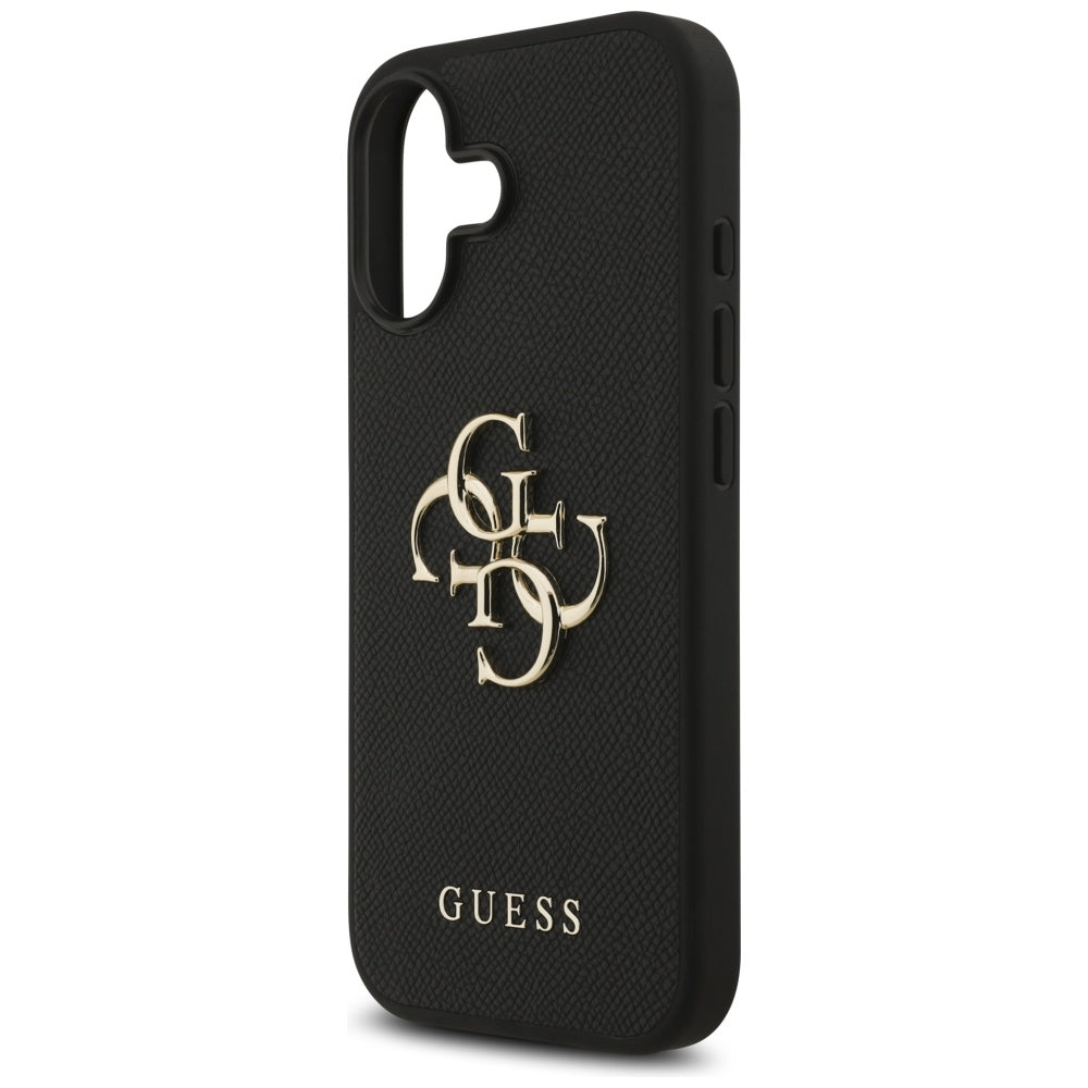 Pouzdro pro Apple iPhone 17, Guess, 4G Grained Big and Classic Logo, Černá