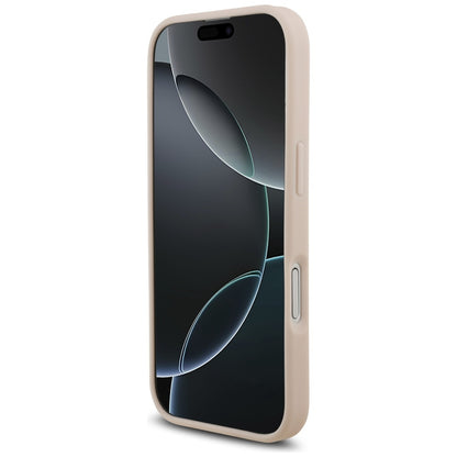 Pouzdro pro Apple iPhone 17, Guess, 4G Grained Big and Classic Logo, Růžové