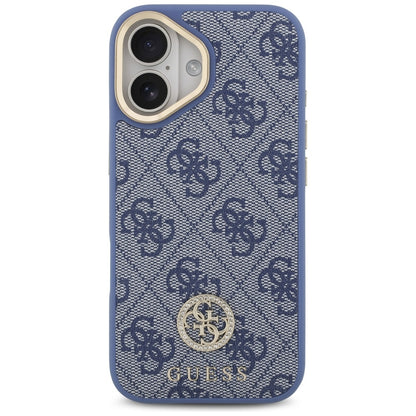 Pouzdro pro Apple iPhone 17, Guess, 4G Strass Logo, Modrá