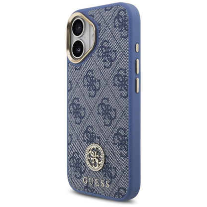 Pouzdro pro Apple iPhone 17, Guess, 4G Strass Logo, Modrá