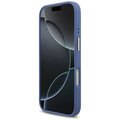 Pouzdro pro Apple iPhone 17, Guess, 4G Strass Logo, Modrá