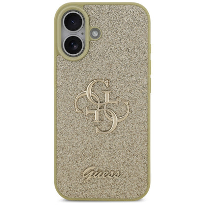 Pouzdro pro Apple iPhone 17, Guess, Fixed Glitter Big 4G, Zlaté