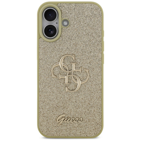 Pouzdro pro Apple iPhone 17, Guess, Fixed Glitter Big 4G, Zlaté