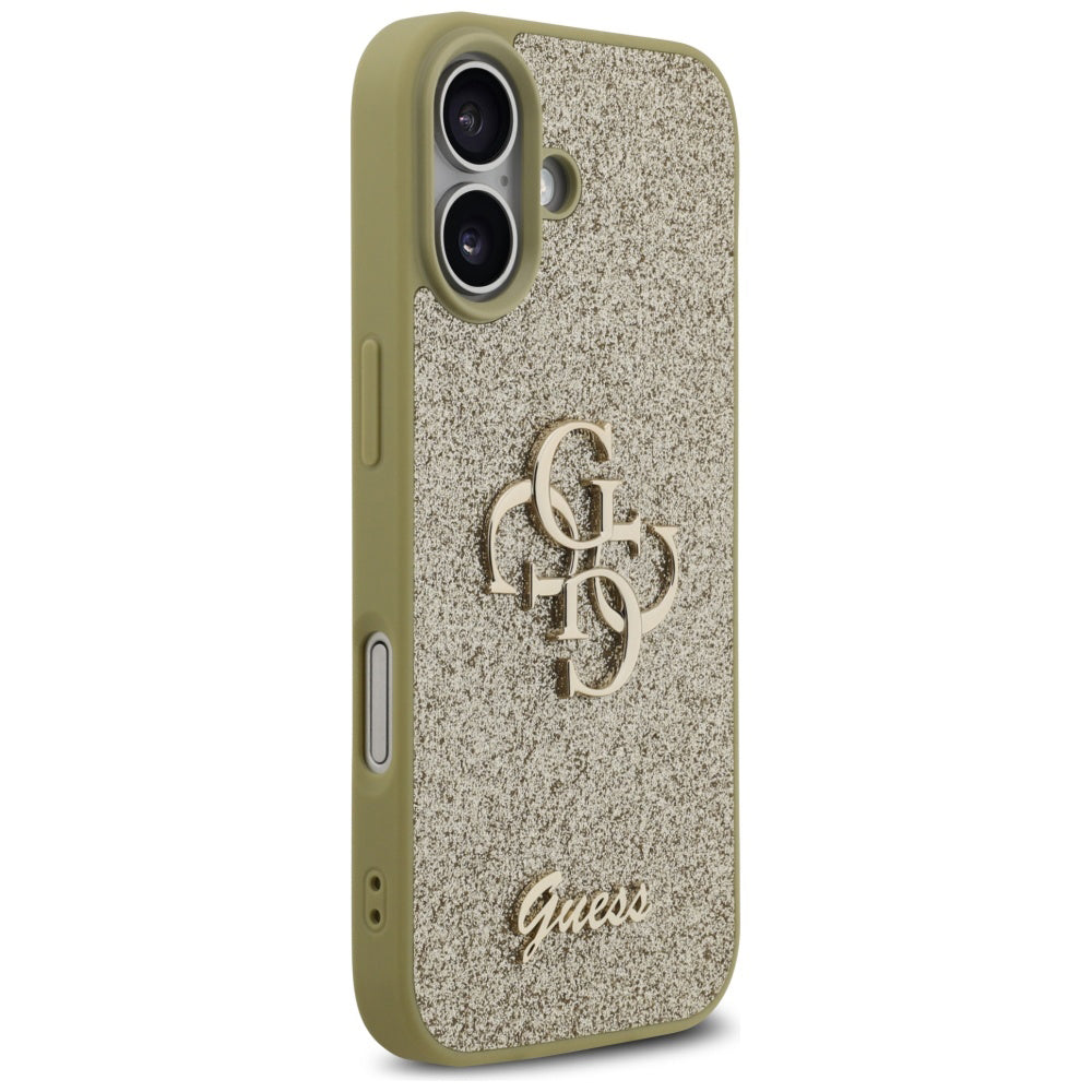 Pouzdro pro Apple iPhone 17, Guess, Fixed Glitter Big 4G, Zlaté