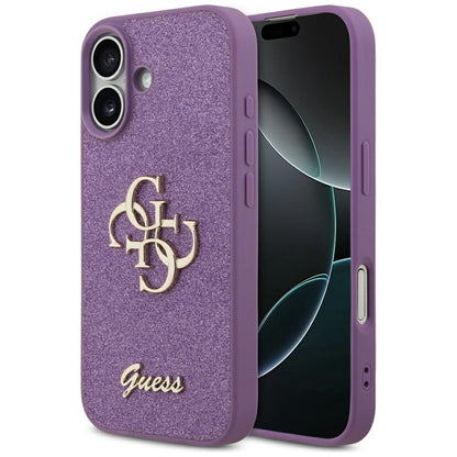 Pouzdro pro Apple iPhone 17, Guess, Fixed Glitter Big 4G, Fialové