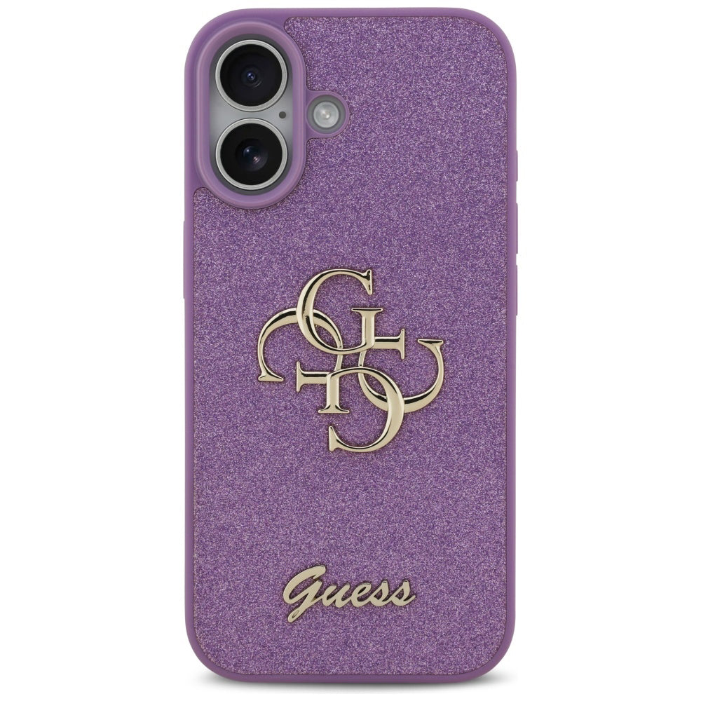 Pouzdro pro Apple iPhone 17, Guess, Fixed Glitter Big 4G, Fialové
