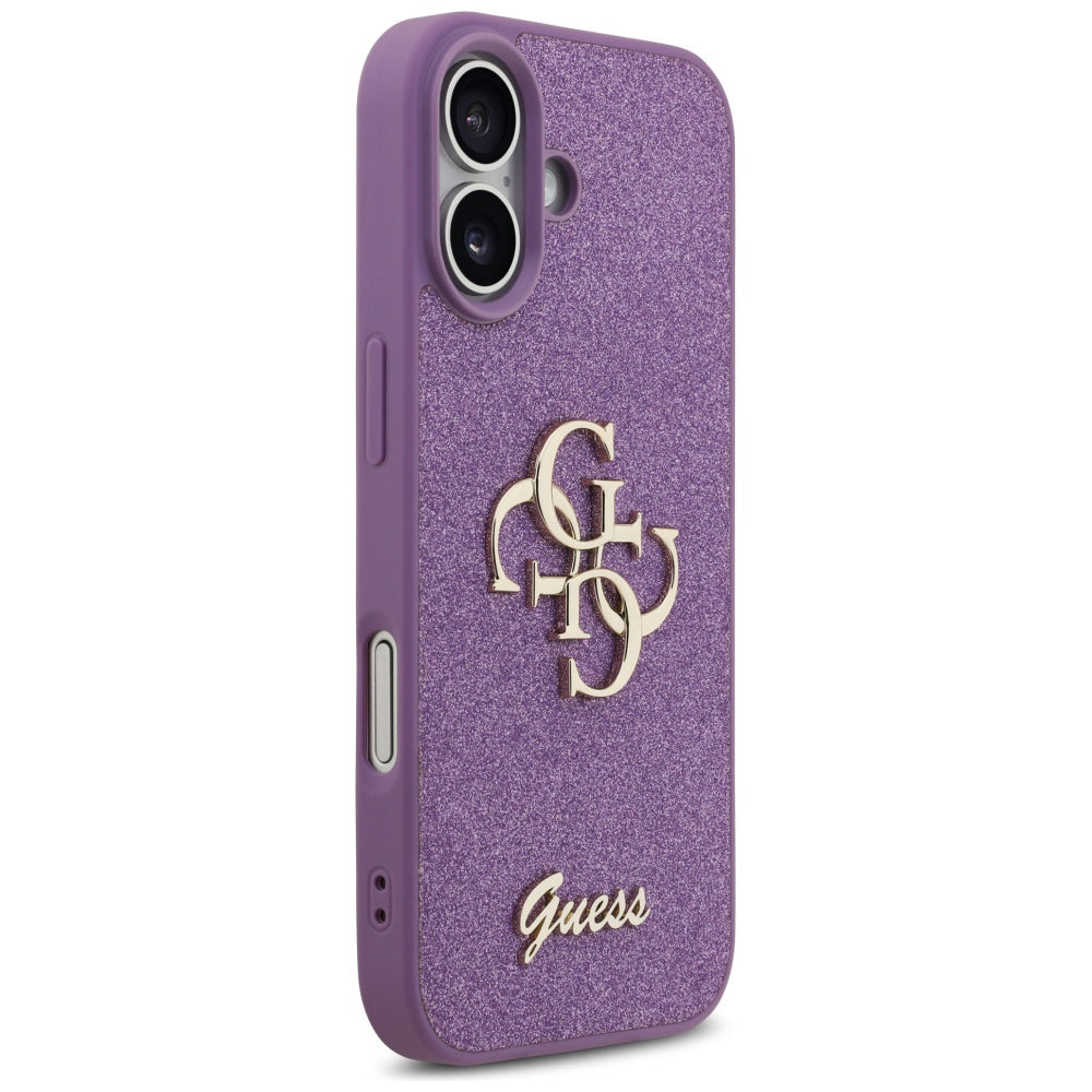 Pouzdro pro Apple iPhone 17, Guess, Fixed Glitter Big 4G, Fialové