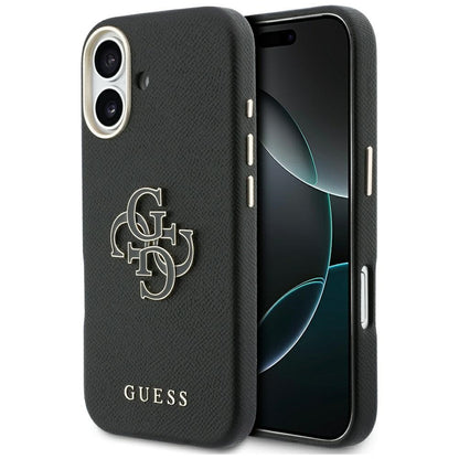Case for Apple iPhone 17, Guess, Resin Logo, Black
