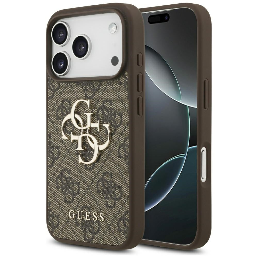 Pouzdro pro Apple iPhone 17 Pro, Guess, 4G Big Logo, hnědá