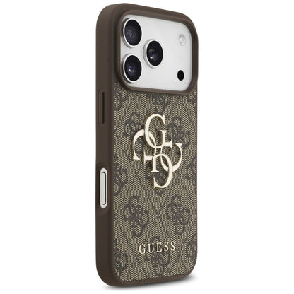 Pouzdro pro Apple iPhone 17 Pro, Guess, 4G Big Logo, hnědá