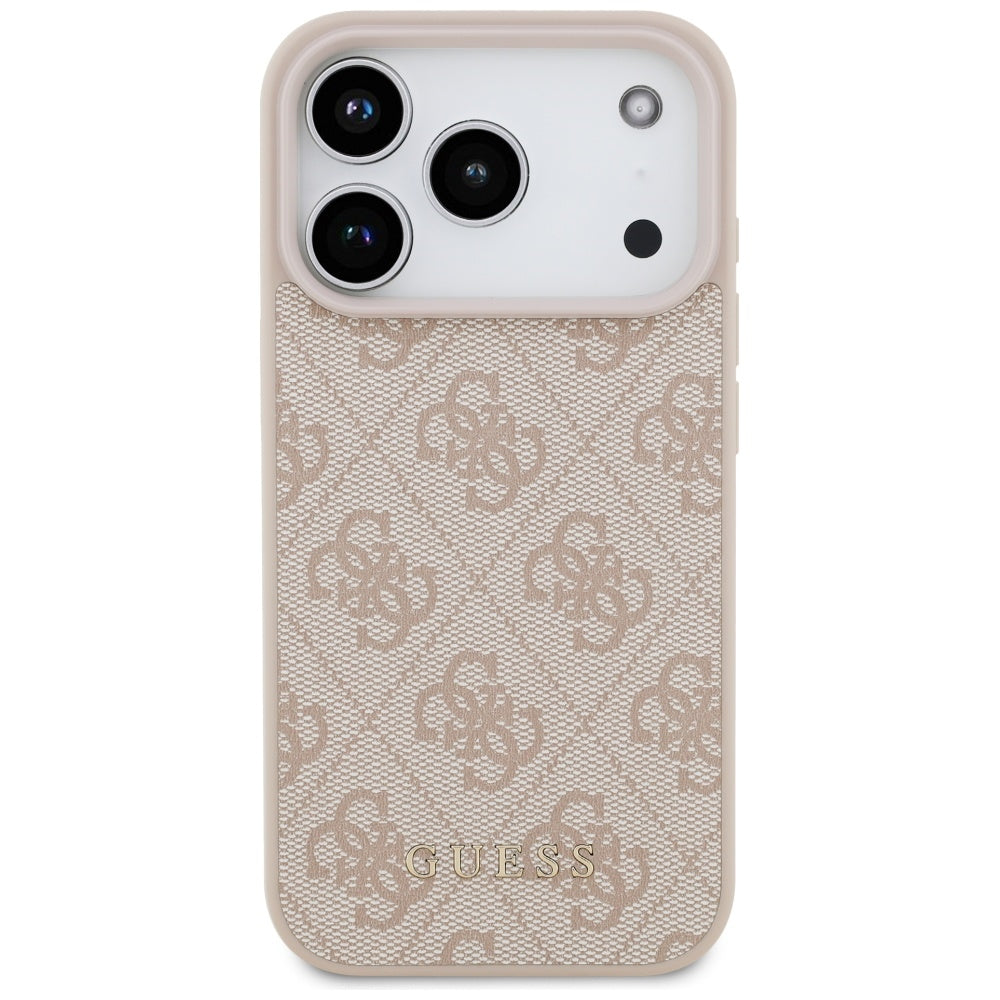 Pouzdro pro Apple iPhone 17 Pro, Guess, 4G Classic, Růžové