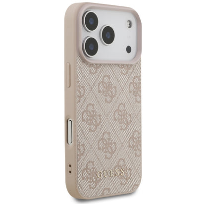Pouzdro pro Apple iPhone 17 Pro, Guess, 4G Classic, Růžové