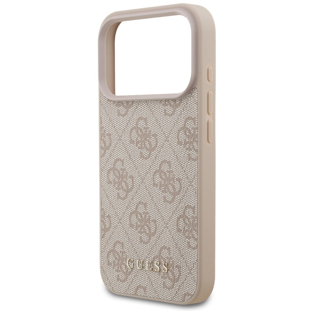 Pouzdro pro Apple iPhone 17 Pro, Guess, 4G Classic, Růžové