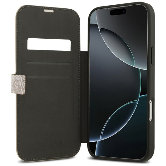 Pouzdro pro Apple iPhone 17 Pro, Guess, 4G Metal Logo, Růžové