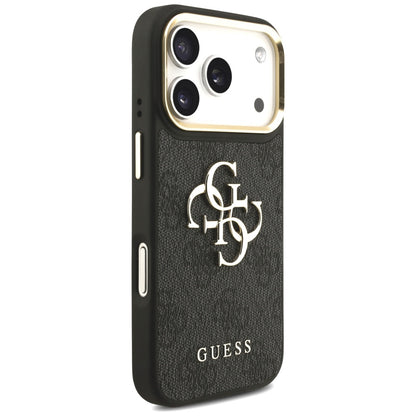 Pouzdro pro Apple iPhone 17 Pro, Guess, Big 4G Classic Logo with Big Strap, Černá