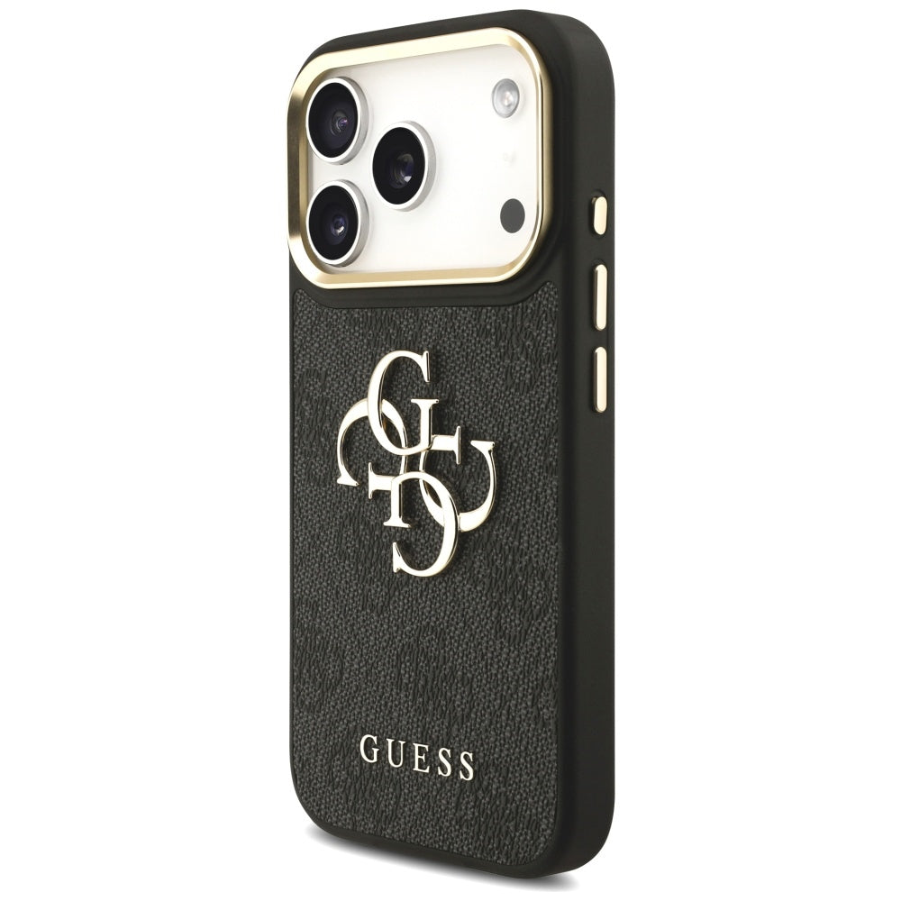 Pouzdro pro Apple iPhone 17 Pro, Guess, Big 4G Classic Logo with Big Strap, Černá