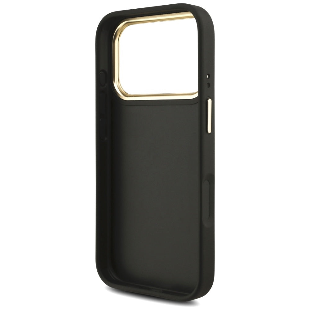 Pouzdro pro Apple iPhone 17 Pro, Guess, Big 4G Classic Logo with Big Strap, Černá