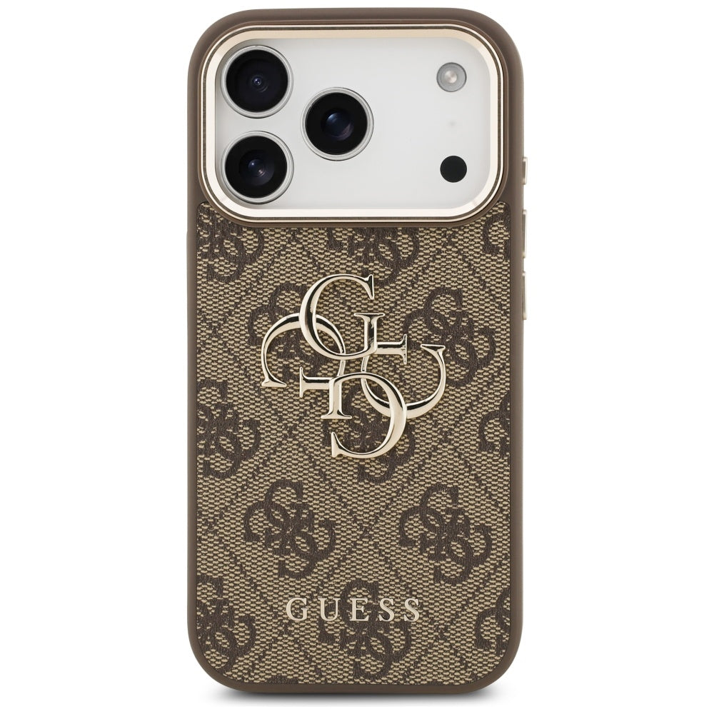 Pouzdro pro Apple iPhone 17 Pro, Guess, Big 4G Logo Classic, Zlatohnědá