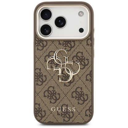 Pouzdro pro Apple iPhone 17 Pro, Guess, Big 4G Logo Classic, Zlatohnědá