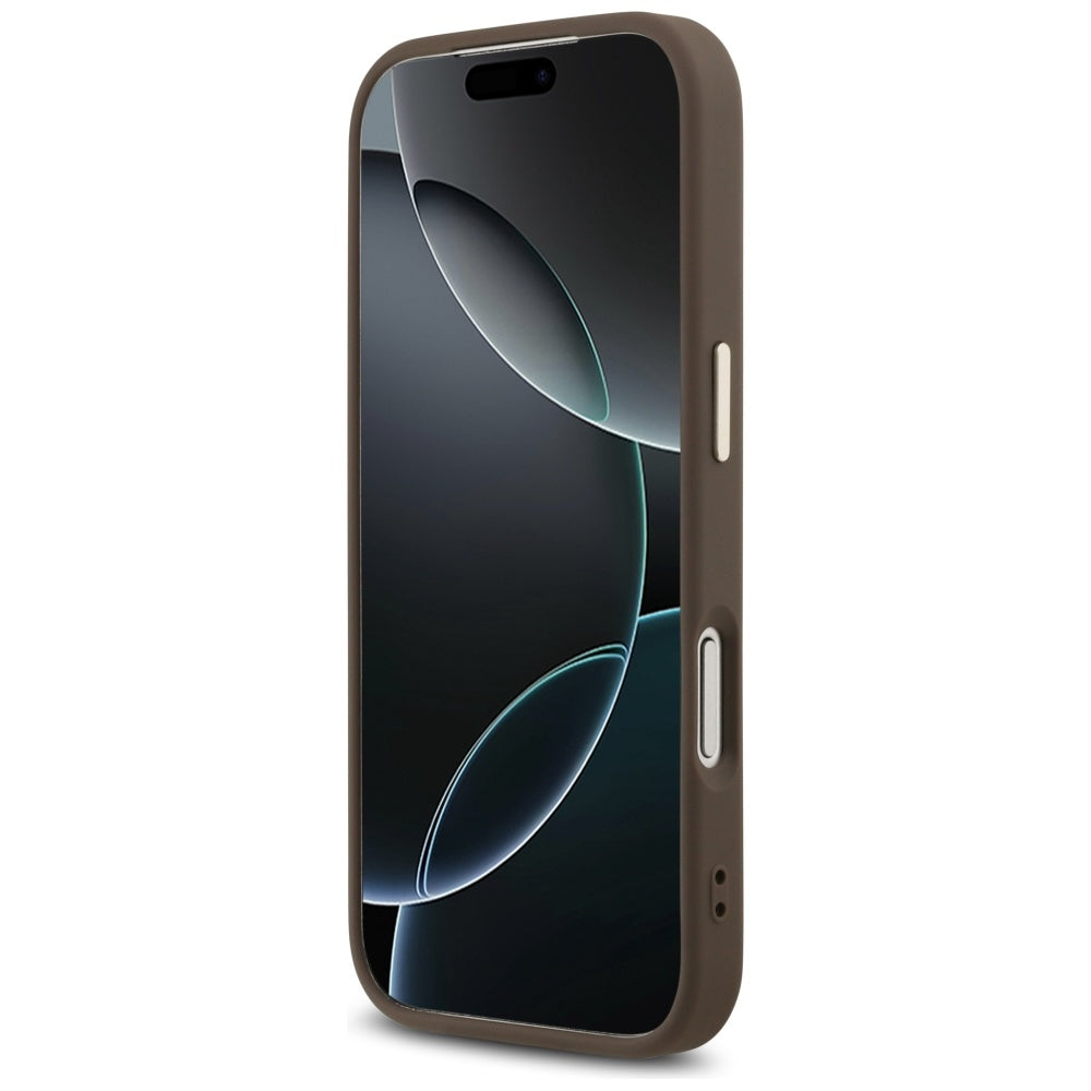 Pouzdro pro Apple iPhone 17 Pro, Guess, Big 4G Logo Classic, Zlatohnědá