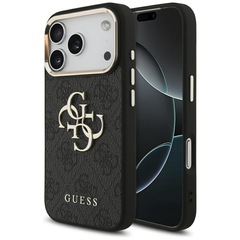 Pouzdro pro Apple iPhone 17 Pro, Guess, Big 4G Logo Classic, Černé Zlaté