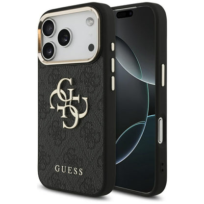 Pouzdro pro Apple iPhone 17 Pro, Guess, Big 4G Logo Classic, Černé Zlaté