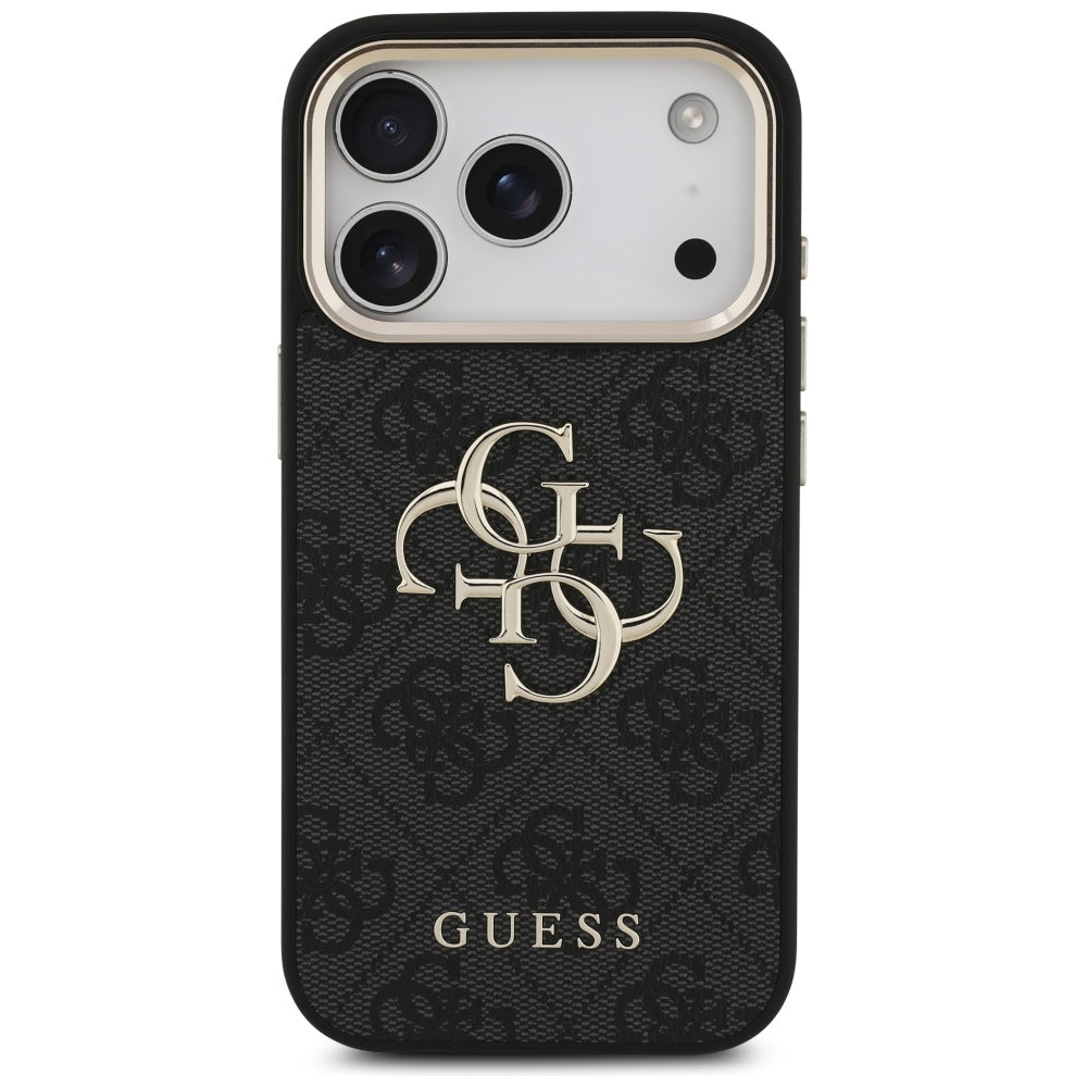 Pouzdro pro Apple iPhone 17 Pro, Guess, Big 4G Logo Classic, Černé Zlaté