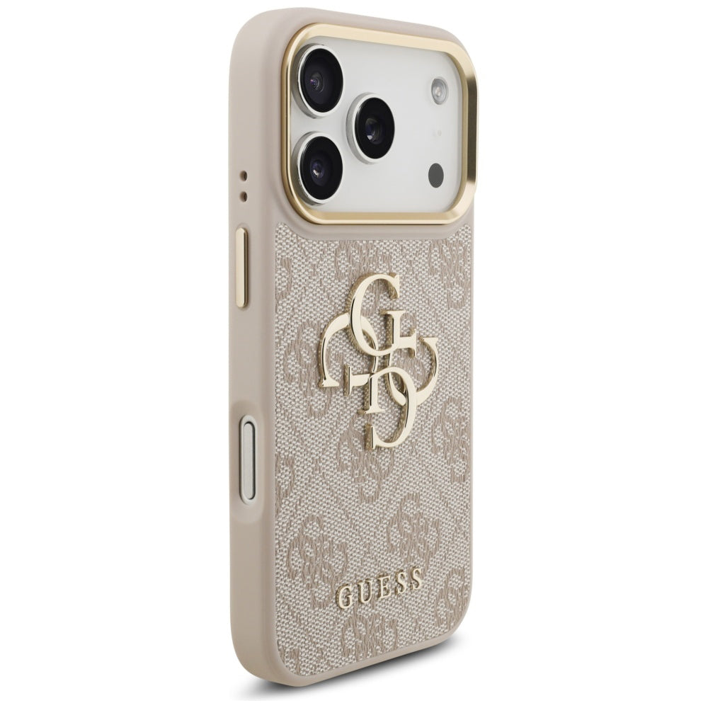 Pouzdro pro Apple iPhone 17 Pro, Guess, Big 4G Logo Classic, Růžové Zlato