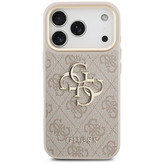 Pouzdro pro Apple iPhone 17 Pro, Guess, Big 4G Logo Classic, Růžové Zlato