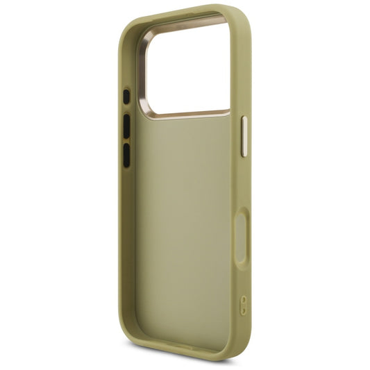 Pouzdro pro Apple iPhone 17 Pro, Guess, Fixed Glitter Big 4G Metal Frame, Zlaté