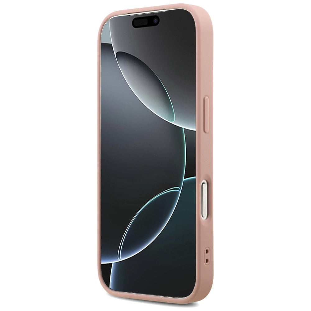 Pouzdro pro Apple iPhone 17 Pro, Guess, Fixed Glitter Big 4G, Růžové