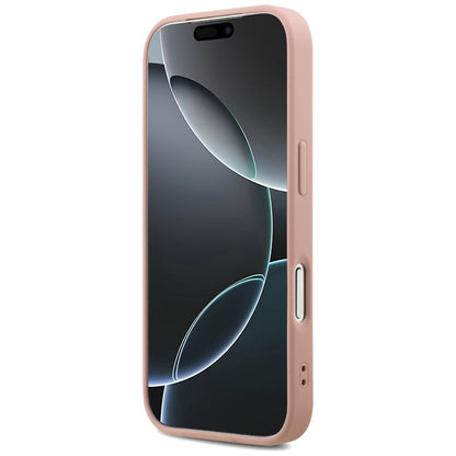 Pouzdro pro Apple iPhone 17 Pro, Guess, Fixed Glitter Big 4G, Růžové