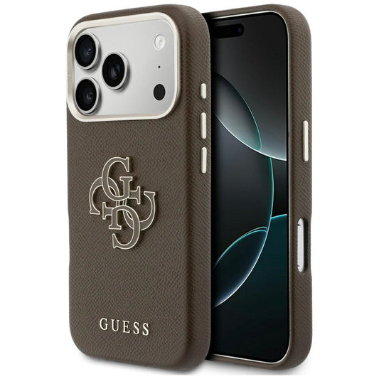 Pouzdro pro Apple iPhone 17 Pro, GUESS, Resin Logo, Hnědá