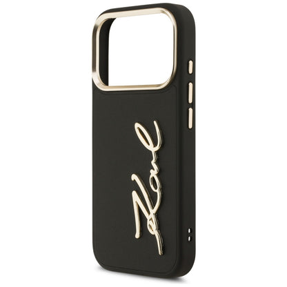 Pouzdro pro Apple iPhone 17 Pro, Karl Lagerfeld, Script Logo, Černá