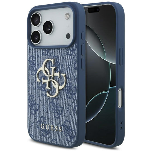 Pouzdro pro Apple iPhone 17 Pro Max, Guess, 4G Big Logo, Modrá