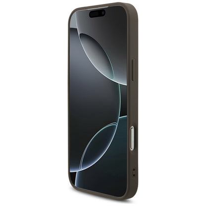 Pouzdro pro Apple iPhone 17 Pro Max, Guess, 4G Classic Logo with Pearl Strap, hnědá