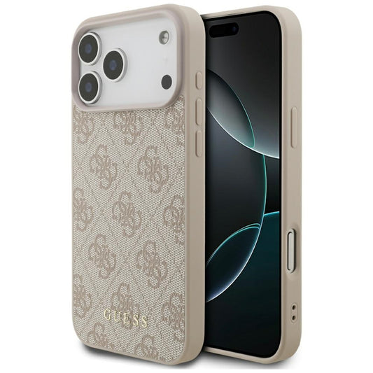 Pouzdro pro Apple iPhone 17 Pro Max, Guess, 4G Classic, Růžové