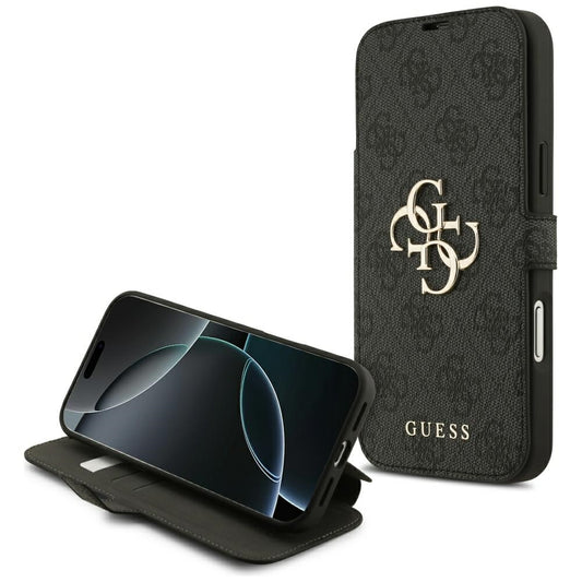Pouzdro pro Apple iPhone 17 Pro Max, Guess, 4G Metal Logo, Černá