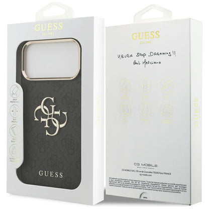 Pouzdro pro Apple iPhone 17 Pro Max, Guess, Big 4G Logo Classic, Černé Zlaté
