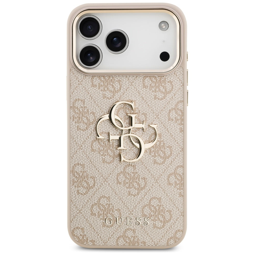 Pouzdro pro Apple iPhone 17 Pro Max, Guess, Big 4G Logo Classic, Růžové Zlato