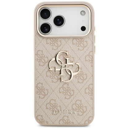 Pouzdro pro Apple iPhone 17 Pro Max, Guess, Big 4G Logo Classic, Růžové Zlato