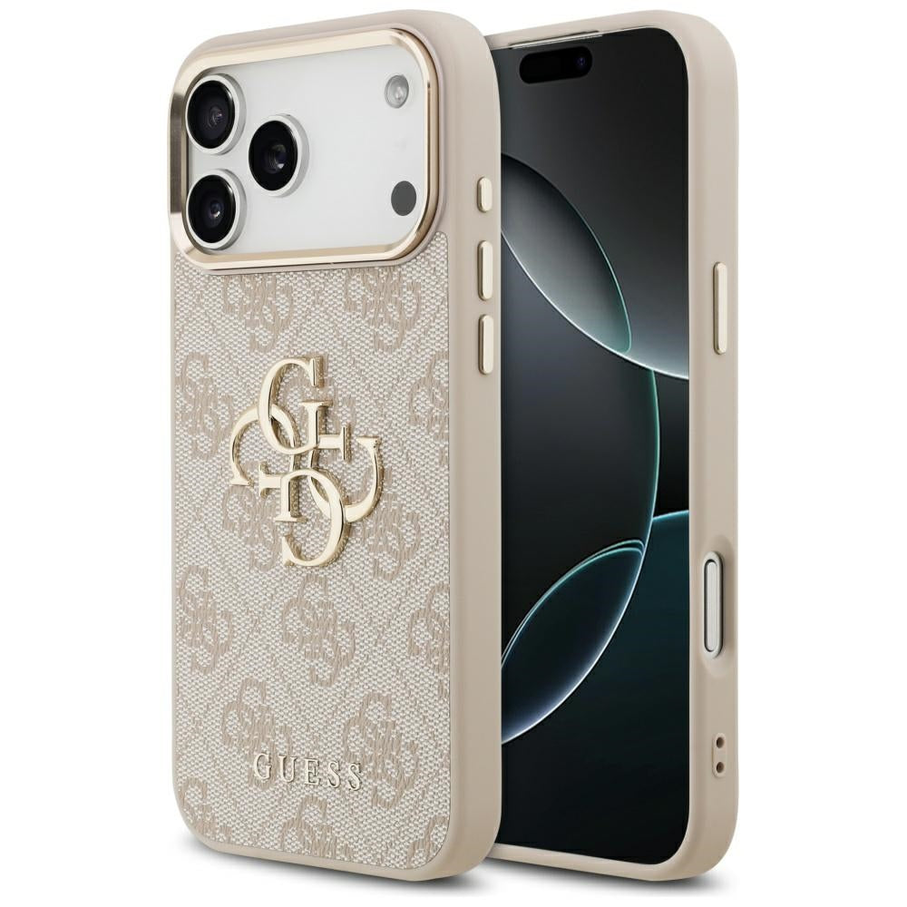 Pouzdro pro Apple iPhone 17 Pro Max, Guess, Big 4G Logo Classic, Růžové Zlato