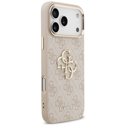 Pouzdro pro Apple iPhone 17 Pro Max, Guess, Big 4G Logo Classic, Růžové Zlato