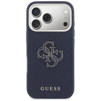 Case for Apple iPhone 17 Pro Max, Guess, Resin Logo, Blue
