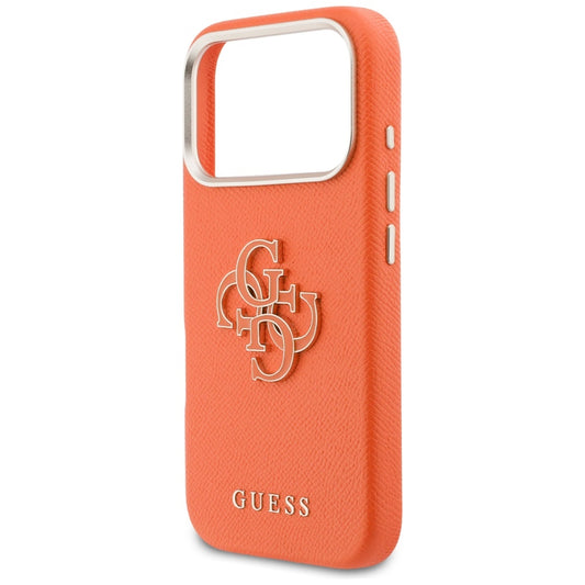 Pouzdro pro Apple iPhone 17 Pro Max, GUESS, Resin Logo, Oranžová