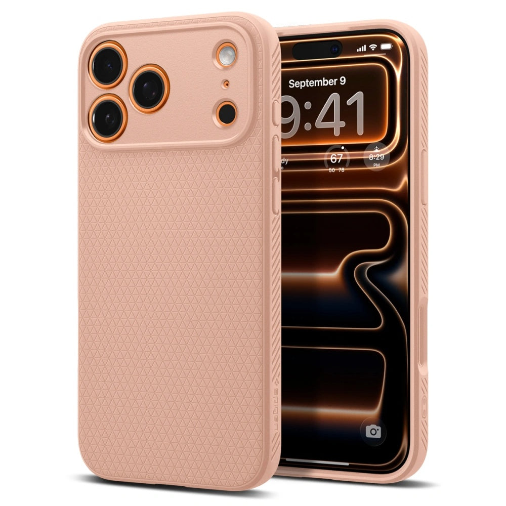 Pouzdro pro Apple iPhone 17 Pro Max, Spigen, Liquid Air, Růžové