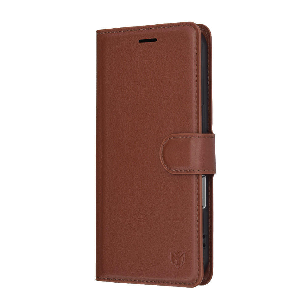 Pouzdro pro Apple iPhone 17 Pro Max, Techsuit, Leather Folio, Hnědá