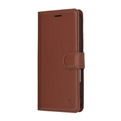 Pouzdro pro Apple iPhone 17 Pro Max, Techsuit, Leather Folio, Hnědá