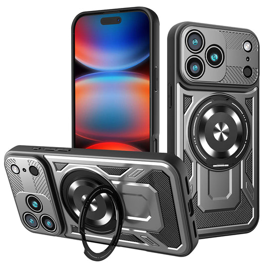 Pouzdro pro Apple iPhone 17 Pro Max, Techsuit, RuggedCam, Šedá