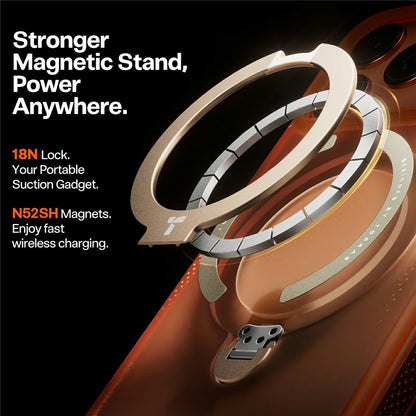 Case for Apple iPhone 17 Pro Max, Torras, Ostand Spin Air, Orange